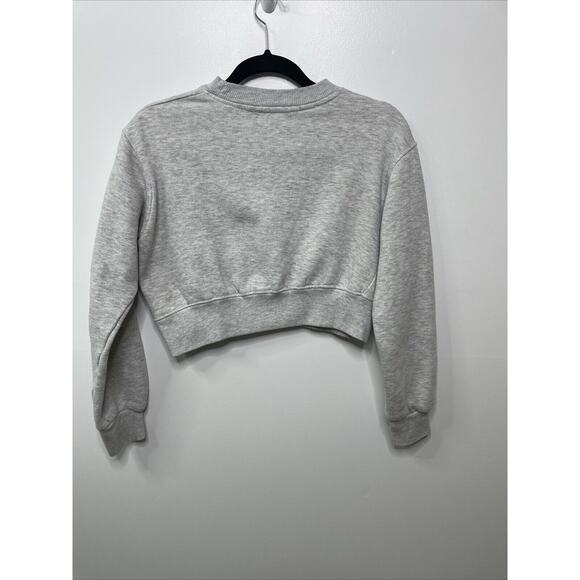 Refuge‎ Athletics Women’s Crop Top Sweatshirt Pullover Crewneck Gray XS Ladies - Picture 7 of 12